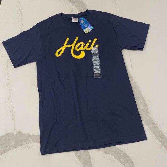 Fruit of the Loom Other - University of Michigan Wolverines Hail T Shirt Blue NWT Adult Size Small